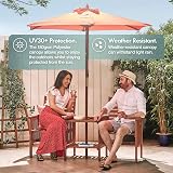VonHaus Parasol 2.7M Garden Umbrella – Sun Shade Canopy with Tilt, Crank view 4