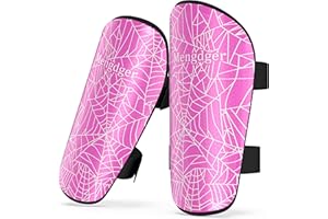MENGDGER Shin Guards Soccer Youth Kids Boys Girls Toddler Shin Pads Child EVA Cushion Protection Reduce Shocks Injurie Calf Protective Gear Suitable for 4 5 6 7 8 9 10 11 12 Years Old