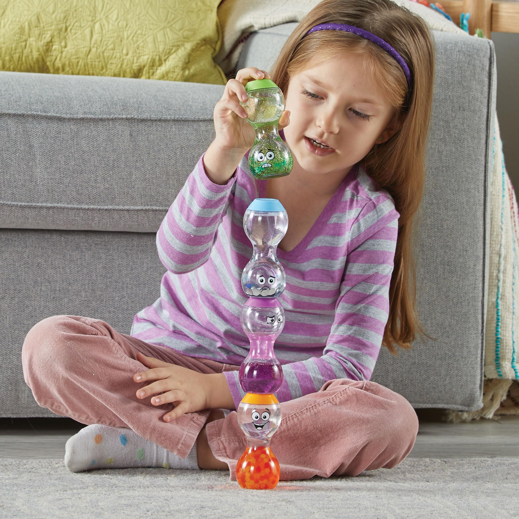 hand2mind Express Your Feelings Sensory Bottles- Secondary Emotions, Toddler Sensory Toys, Quiet Fidget Toys, Play Therapy Toys, Calm Down Corner Supplies, Calming Corner, Social Emotional Learning