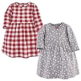 Hudson Baby Girl's Cotton Dresses, Snowflake, 5