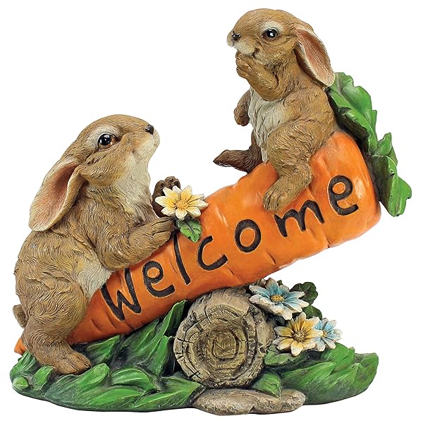DESIGN TOSCANO HF317387 BUNNY BUNCH RABBITS OUTDOOR GARDEN...