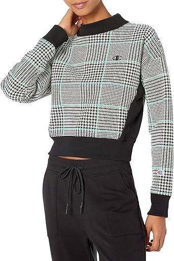 champion reverse weave mock neck crop