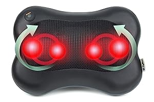 Zyllion ZMA-13-BK FDA Listed Shiatsu Pillow Massager