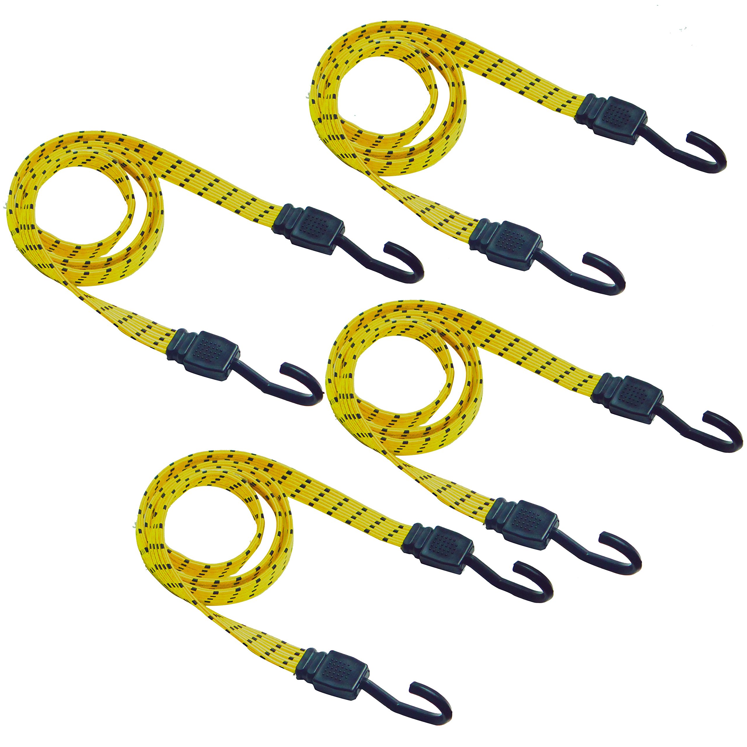 48 inch Bungee Cord with Ultra Hook 4pk x 48" Premium Grade Long
