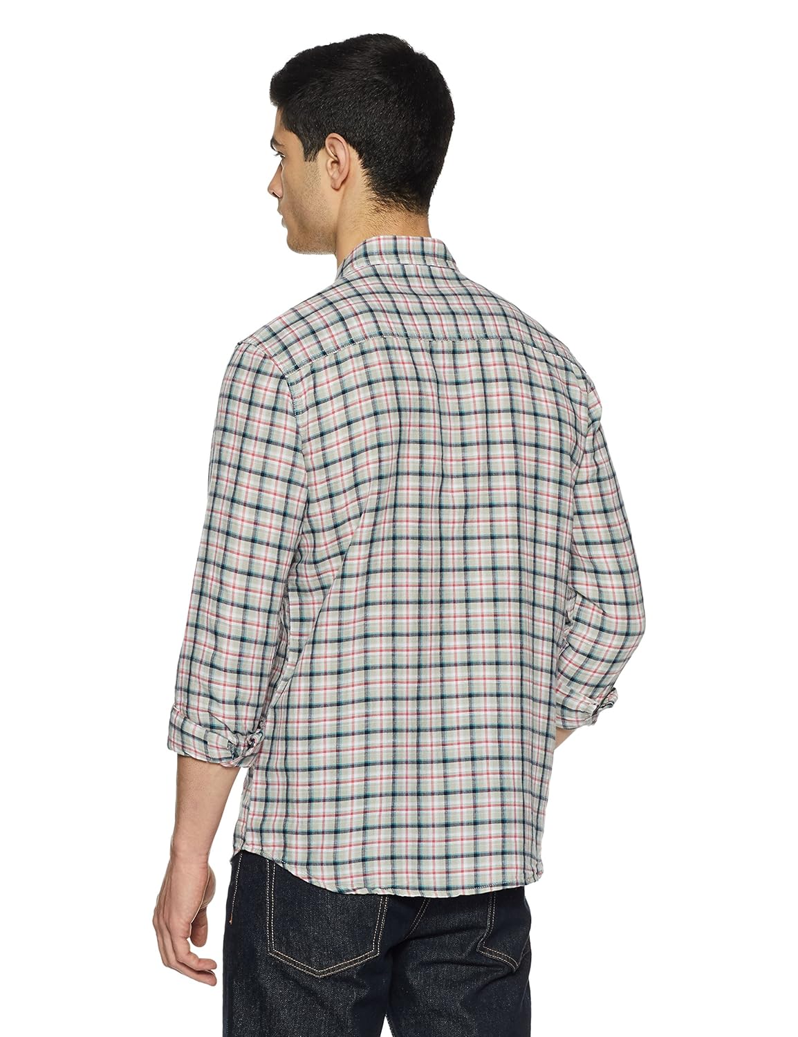 flying machine men's checkered slim fit casual shirt