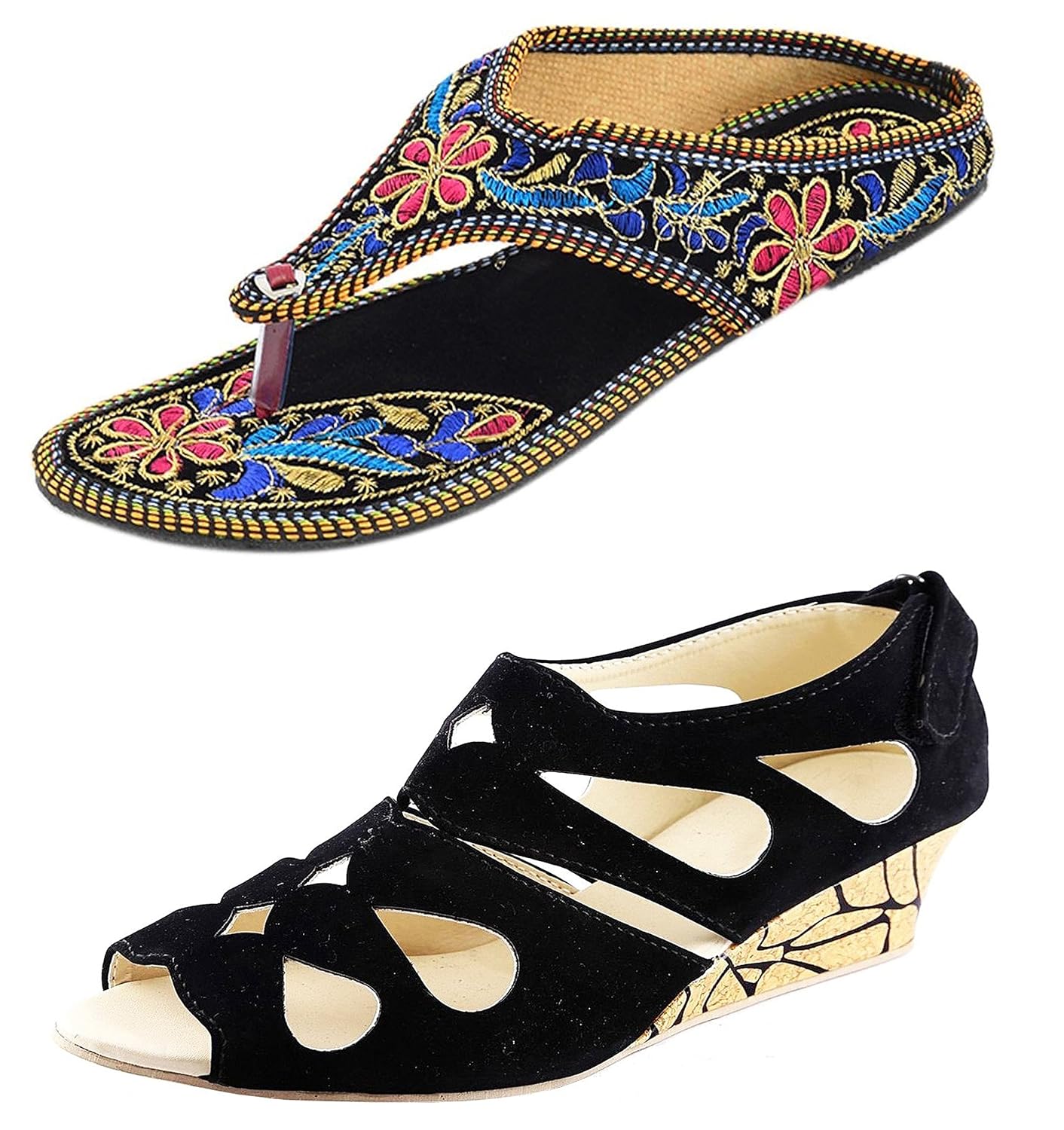 thari choice women's synthetic sandals combo pack