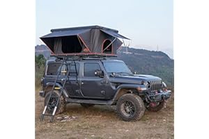 Joyinrute Rooftop Tent Hard Shell with Winter Insulation, Aluminum Pop Up 2-3 Person Roof Top Tent Hardshell for Camping Truc