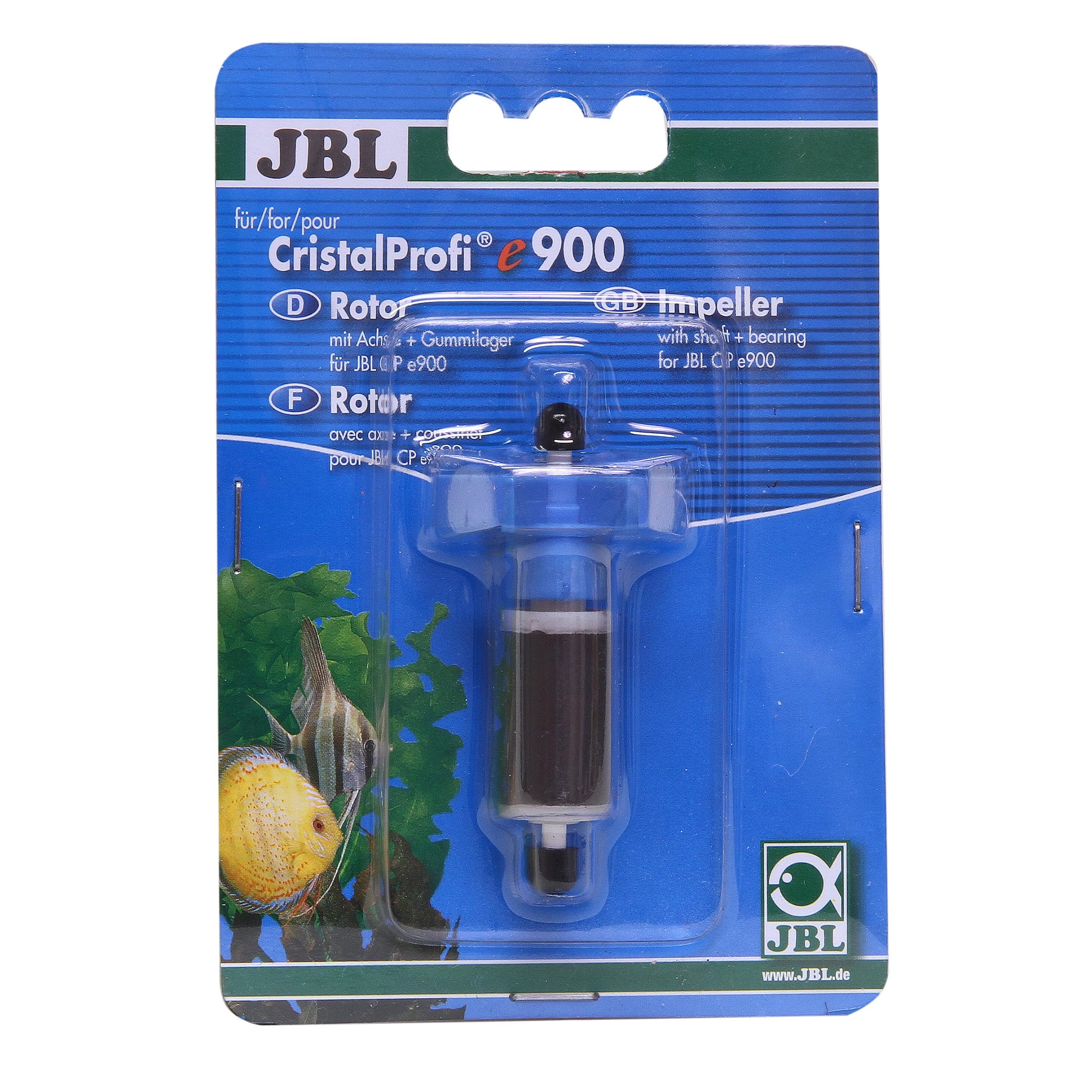 JBL CP e900 Impeller w. shaft + bearing, Complete spare impeller kit for JBL CristalProfi e external filters