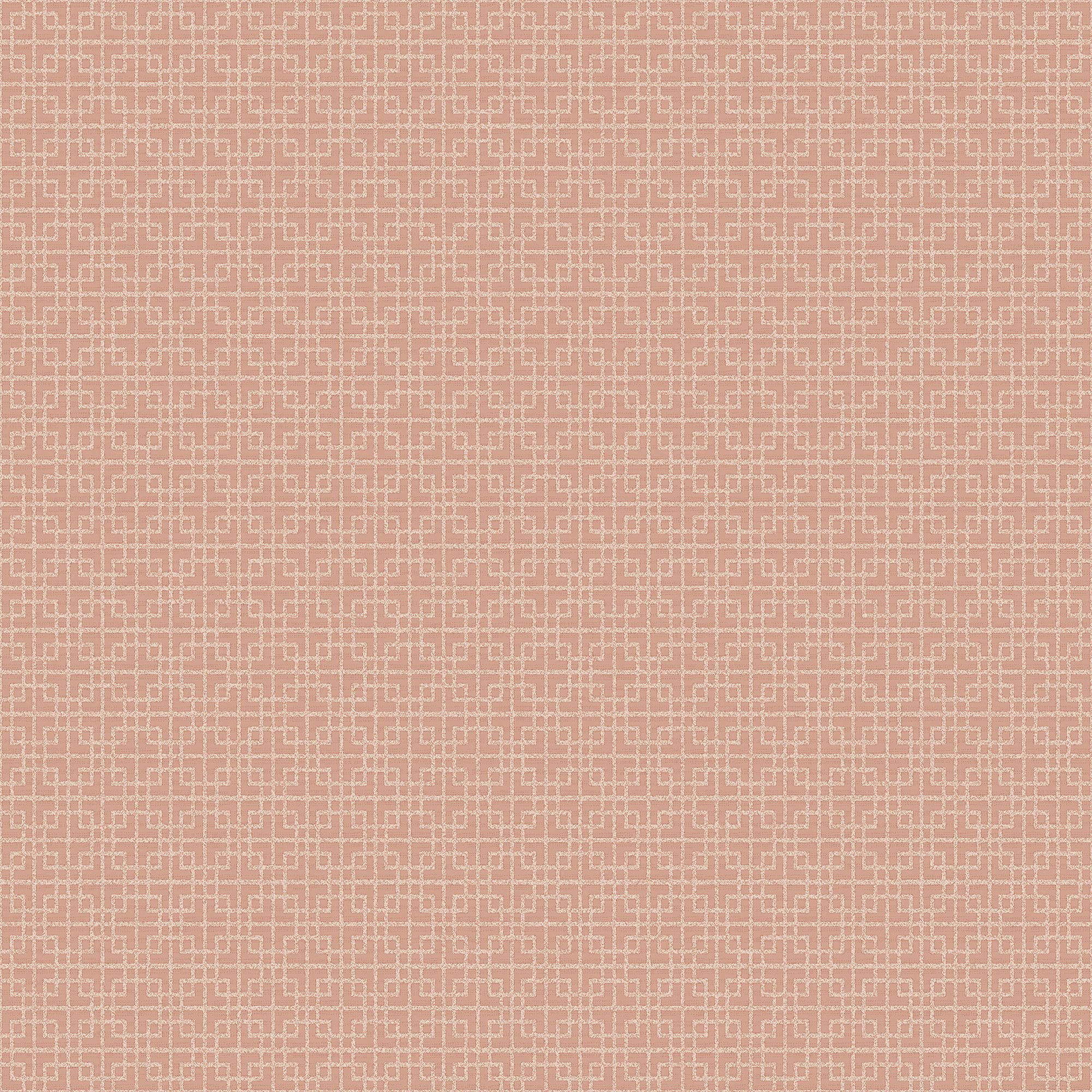 Galerie G56599 TexStyle Collection, Greek Key Design Wallpaper, Light Terracotta, 10m x 53cm