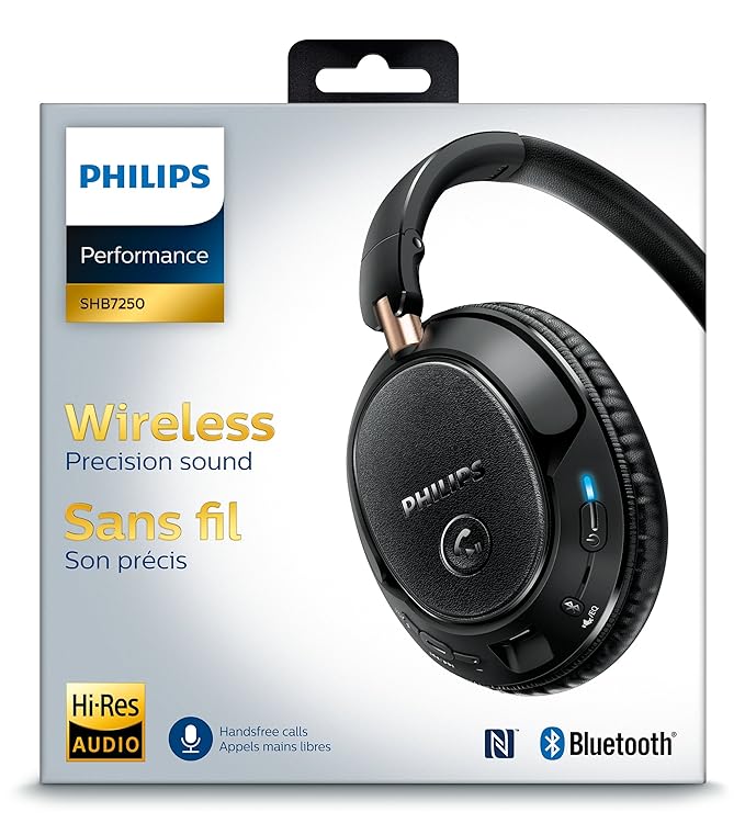 Philips SHB7250 - Auriculares Bluetooth inalámbricos con NFC ...