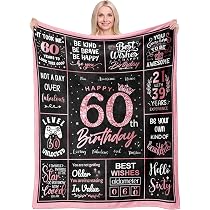 Amazon.com: Ansteade 60th Birthday Gifts for Women Blanket 50"x60 ...