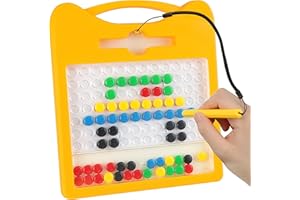 Engfa Magnetic Drawing Board for Kids & Toddlers, Colourful Doodle Board with Magnetic Pen and Magnetic Beads, Kids Toy Stocking Stuffers for Kids Travel Toys Toddler Toys 2-3 3-5