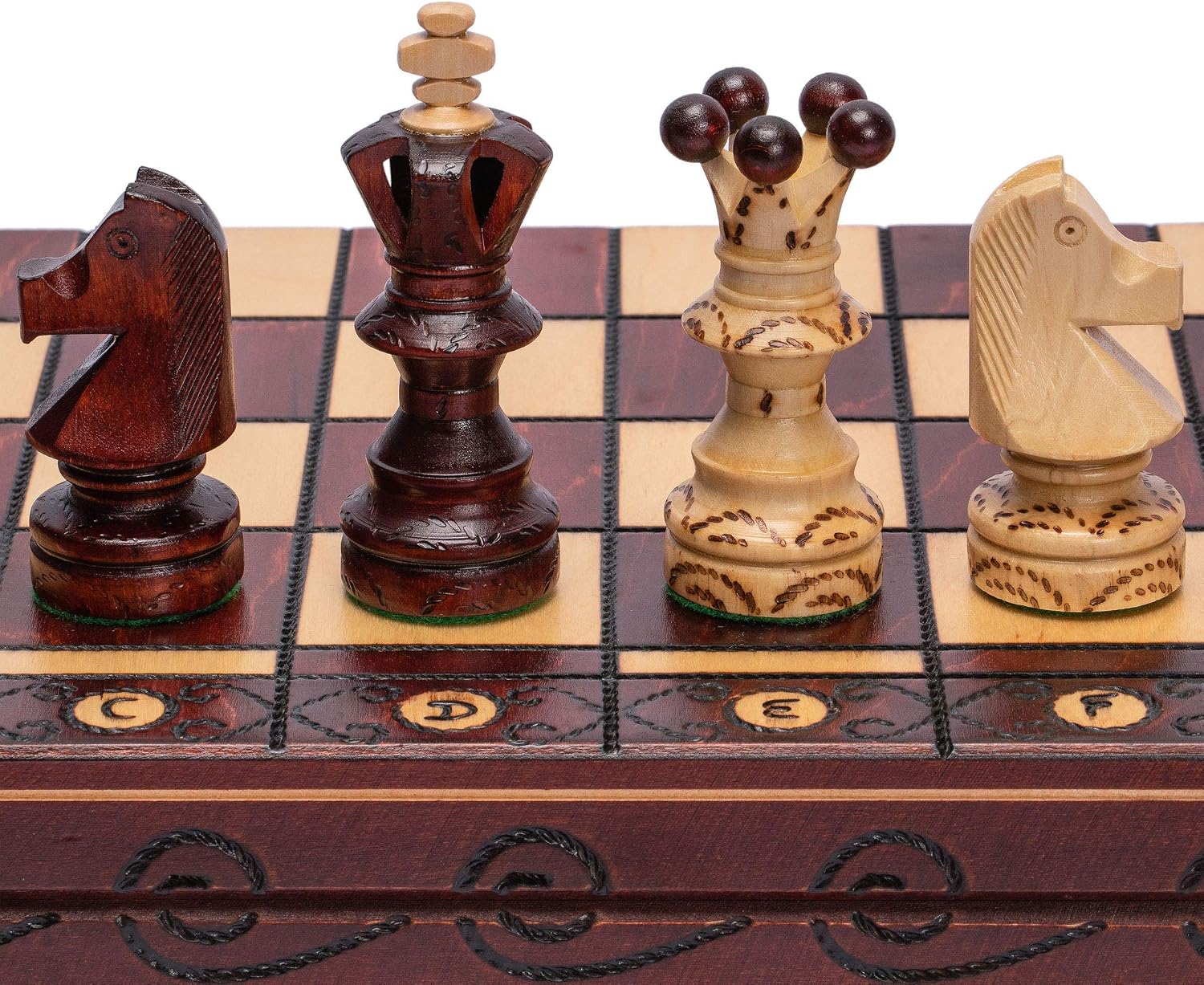 Husaria European International Wooden Chess Game Set, "Ambassador", 55 centimeters
