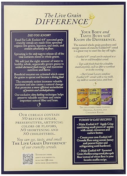 FOOD FOR LIFE EZEKIEL 4:9 ORGANIC SPROUTED GRAIN CEREAL, GOLDEN FLAX, 16-OUNCE BOXES (PACK OF 1)