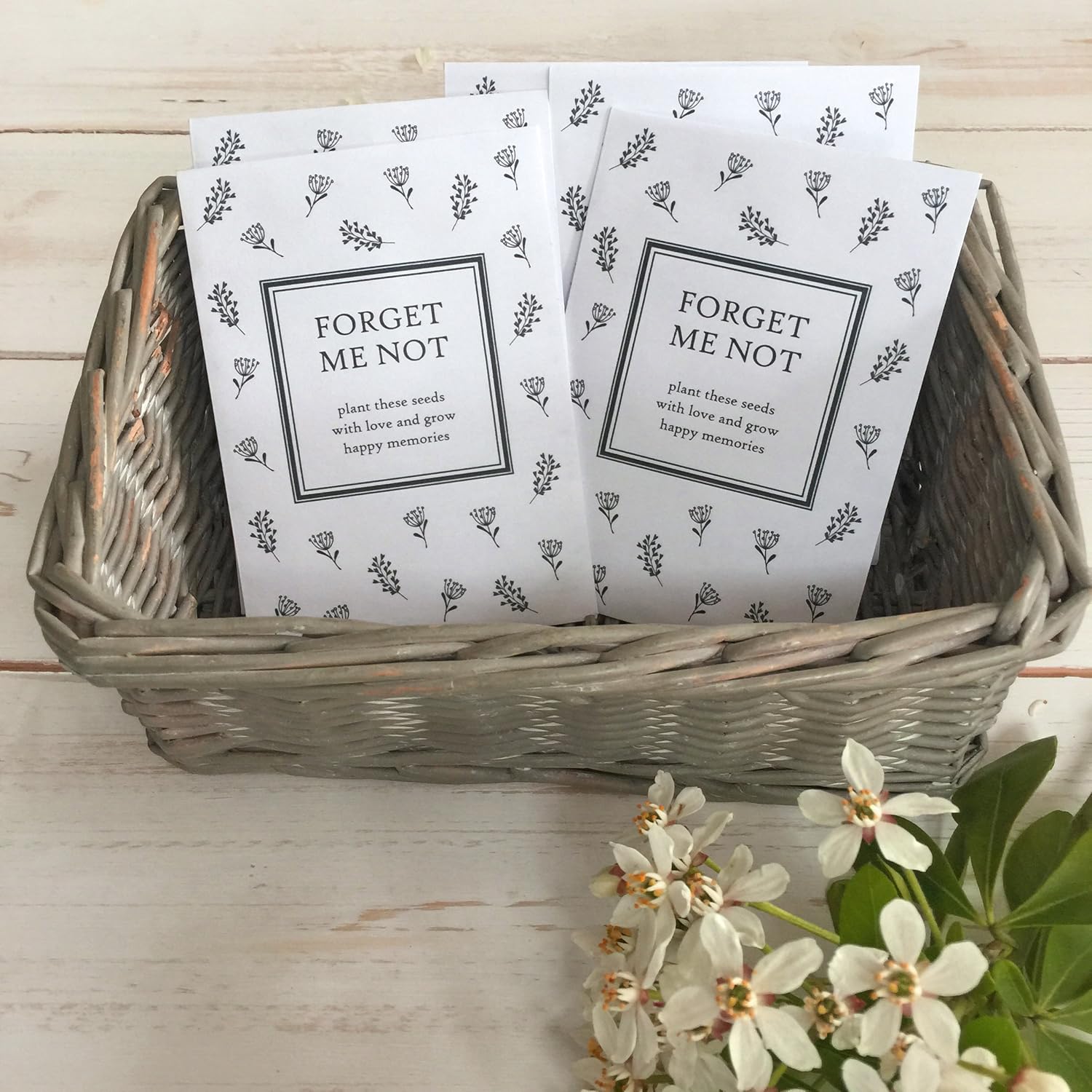 ANGEL & DOVE 10 Filled Forget-Me-Not Seed Packet Funeral Favours - for Celebration of Life Remembrance, Memorial Gift - Image 3