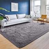 Aspire Homeware Large Grey Shag Rug 160x230 cm Non Slip Thick Pile view 2
