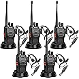 Arcshell Rechargeable Long Range Two-Way Radios with Earpiece 5 Pack Arcshell AR-5 Walkie Talkies Li-ion Battery and Charger Included (5 Pack)