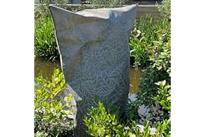 UB-STORE Plant Covers Freeze Protection 47"x71" in 2 Pack | Brown Winter Frost Blankets for Outdoor Plants | Reusable Garden Cover Bags with Zipper Drawstring | Cold Weather Shrub Protection Cloth