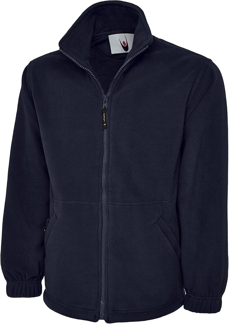 Monogram Adults Classic Full Zip Fleece Jacket Navy L