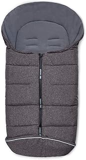 ABC Design Winter Fußsack/Kinder Fußsack Kinderwagen &amp; Buggy/Baby Fußsack mit Anti-Rutschschutz &amp; warme Mumien-Kapuze/Fleece Fusssack waschbar, Design:street
