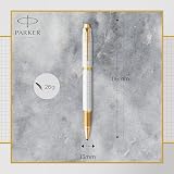 Parker IM Rollerball Pen Premium Pearl Lacquer Gold Trim Fine Point Gift Box view 3