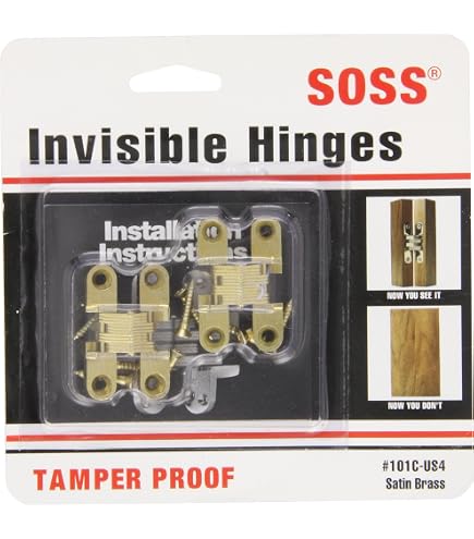 SOSS Barrel Hinge, Solid Brass, 12mm | UK