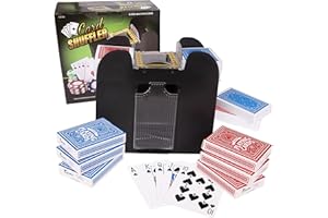GIRAFFE MANUFACTURING Automatic Card Shuffler, Card Shuffler 6 Deck Automatic, Standard sized Cards, Battery-Operated card dealer machine, Uno Card Shuffler Machine, Electric Casino Card Shuffler Blackjack, Texas Hold'em