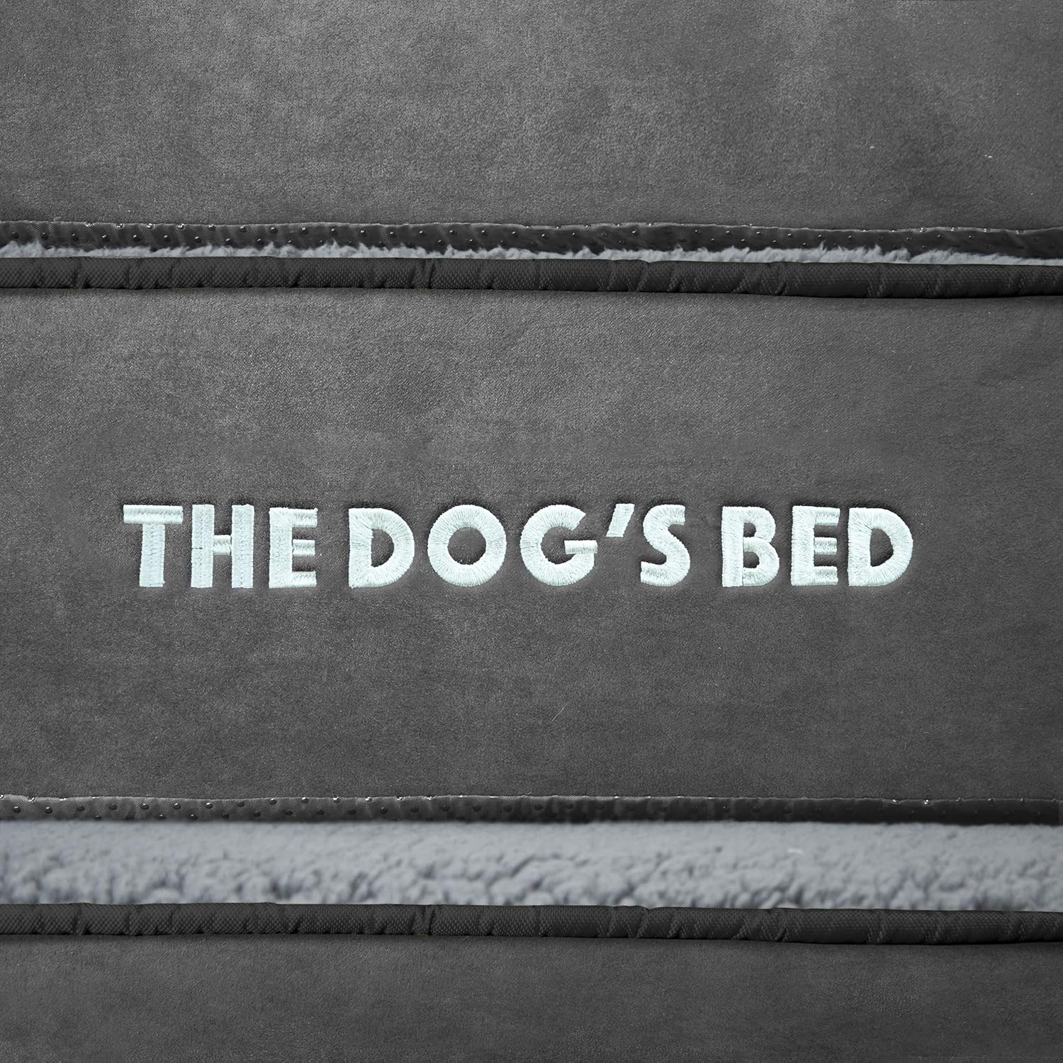 The Dog’s Bed Cover - Replacement Cover, Grey Plush, Large, 15cm, Large Cover (15cm Deep) - Image 4