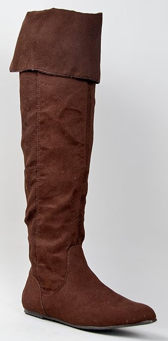 over the knee slouch flat boots