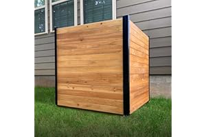 ENCLO PRIVACY SCREENS 42in H x 38in W (2 Panels) No Dig Enclo Richmond Cedar Wood Privacy Screen, Ideal Outdoor Privacy Wall, Pool Equipment Enclosure, Trash Can Enclosures, Air Conditioner Fence, EC18008