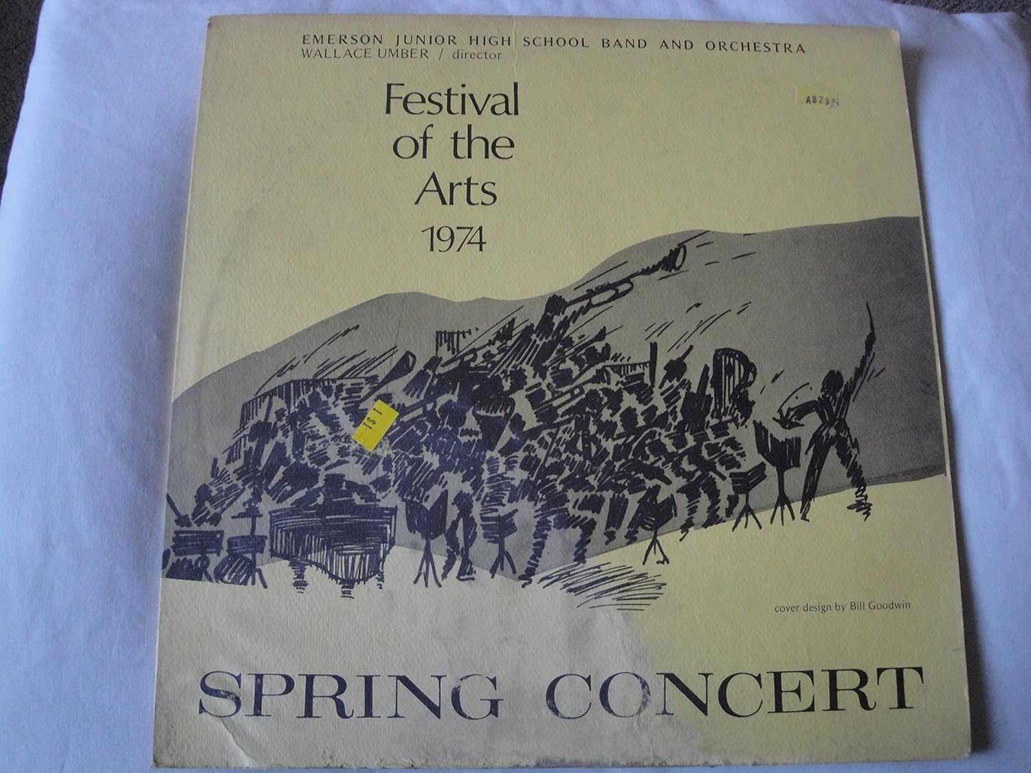 Emerson Junior High School Band and Orchestra Vinyl Lp Festival of The Arts 1974 Spring Concert Wallace Umber Director