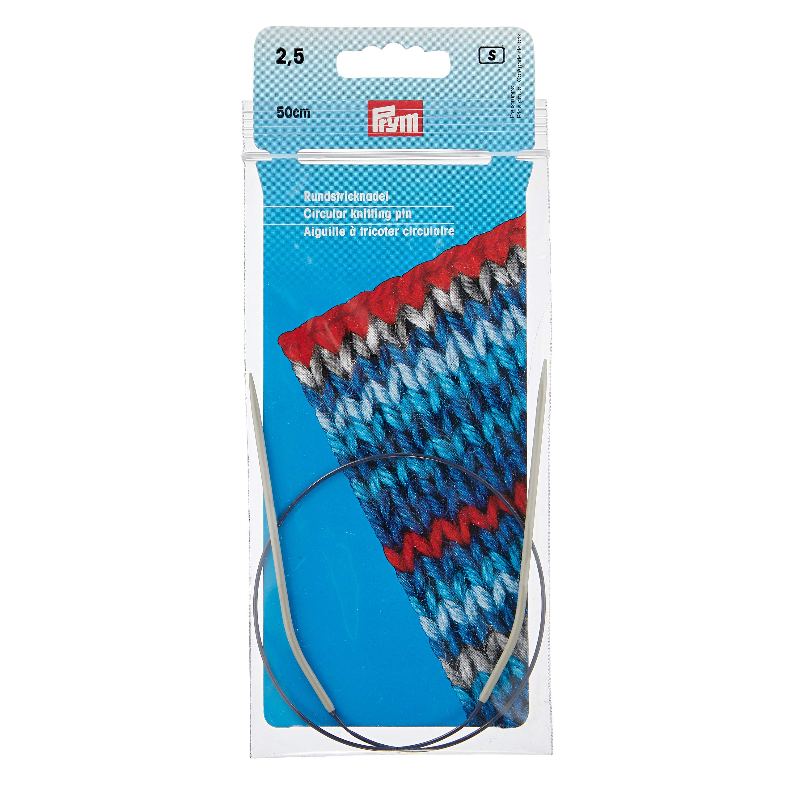 Prym Circular Knitting Needle, Aluminium, Grey, 2.5 mm