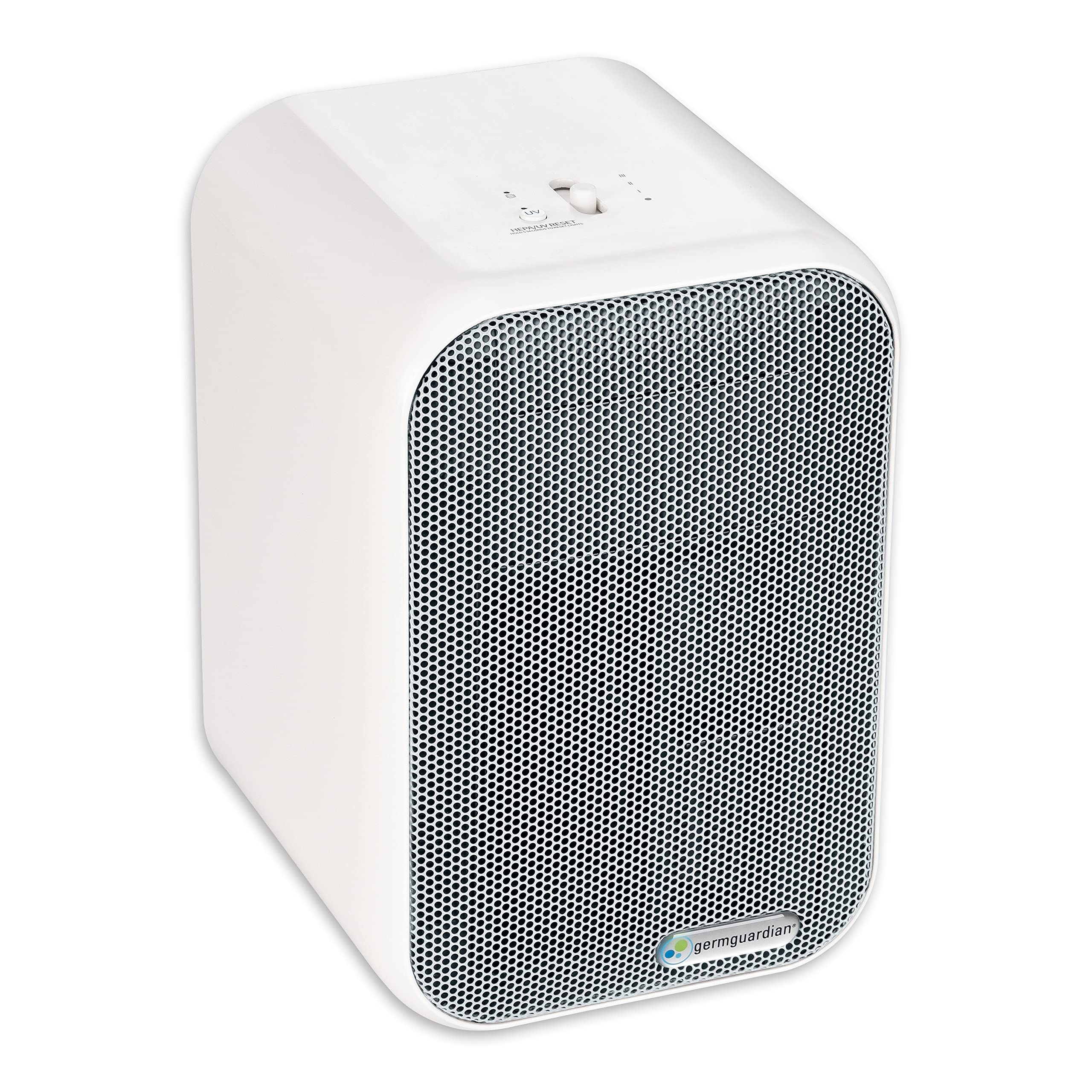 GermGuardian Tabletop Air Purifier with True HEPA Pure Filter and UV-C Light, Removes 99.97% of Pollutants, for Small Spaces, UV-C Light Helps Reduce Germs, Zero Ozone Verified, 10”, White, AC4175W