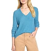 NIC+Zoe Womens Waffle Stitch V-Neck Sweater