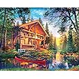 Springbok's 1000 Piece Jigsaw Puzzle Log House Retreat - Made in USA - Unique Cut Pieces