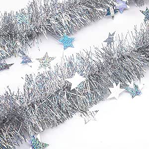 Amazon.com: iPEGTOP 3 Pcs x 6.6ft Christmas Tinsel Twist Garland, Thick