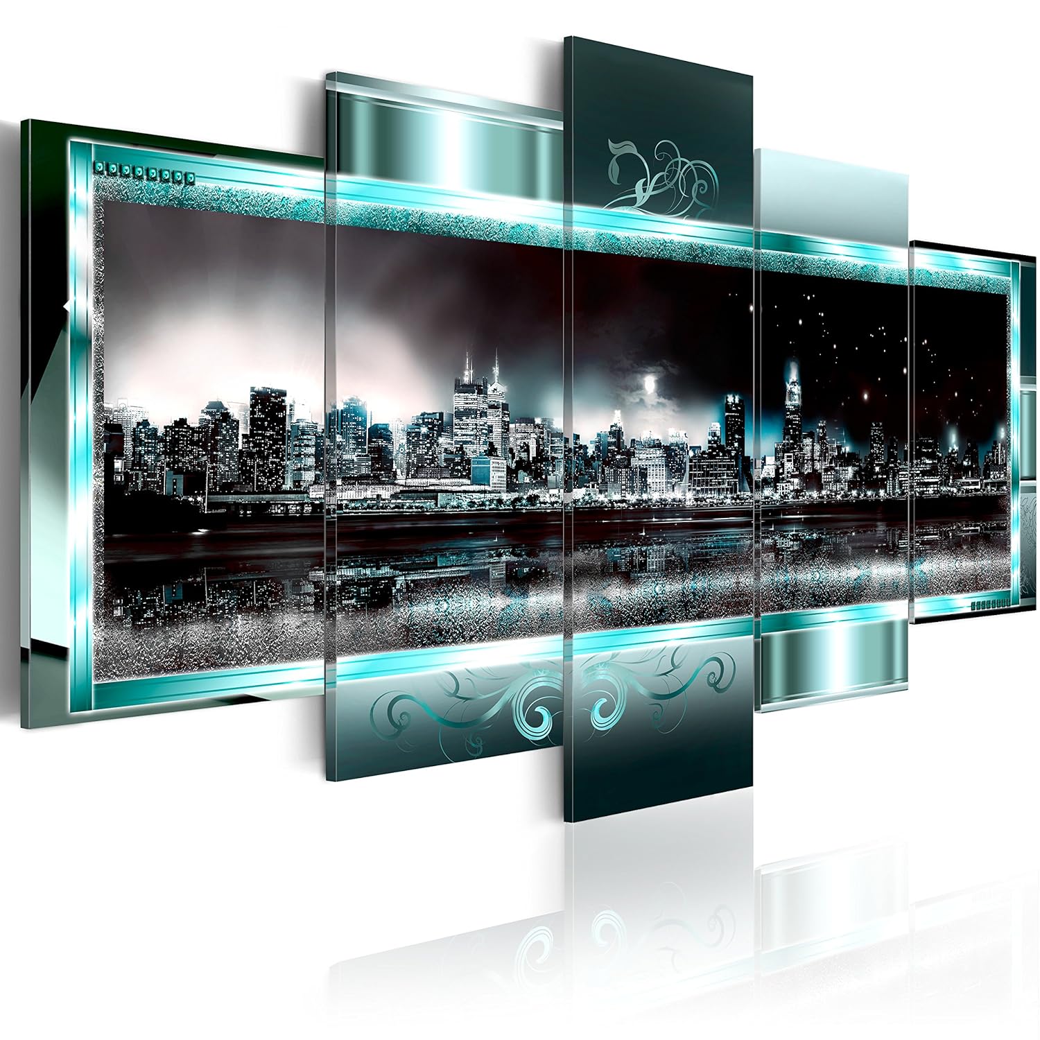 murando Modern Acrylic Glass Print New York 200x100 cm Image Wall