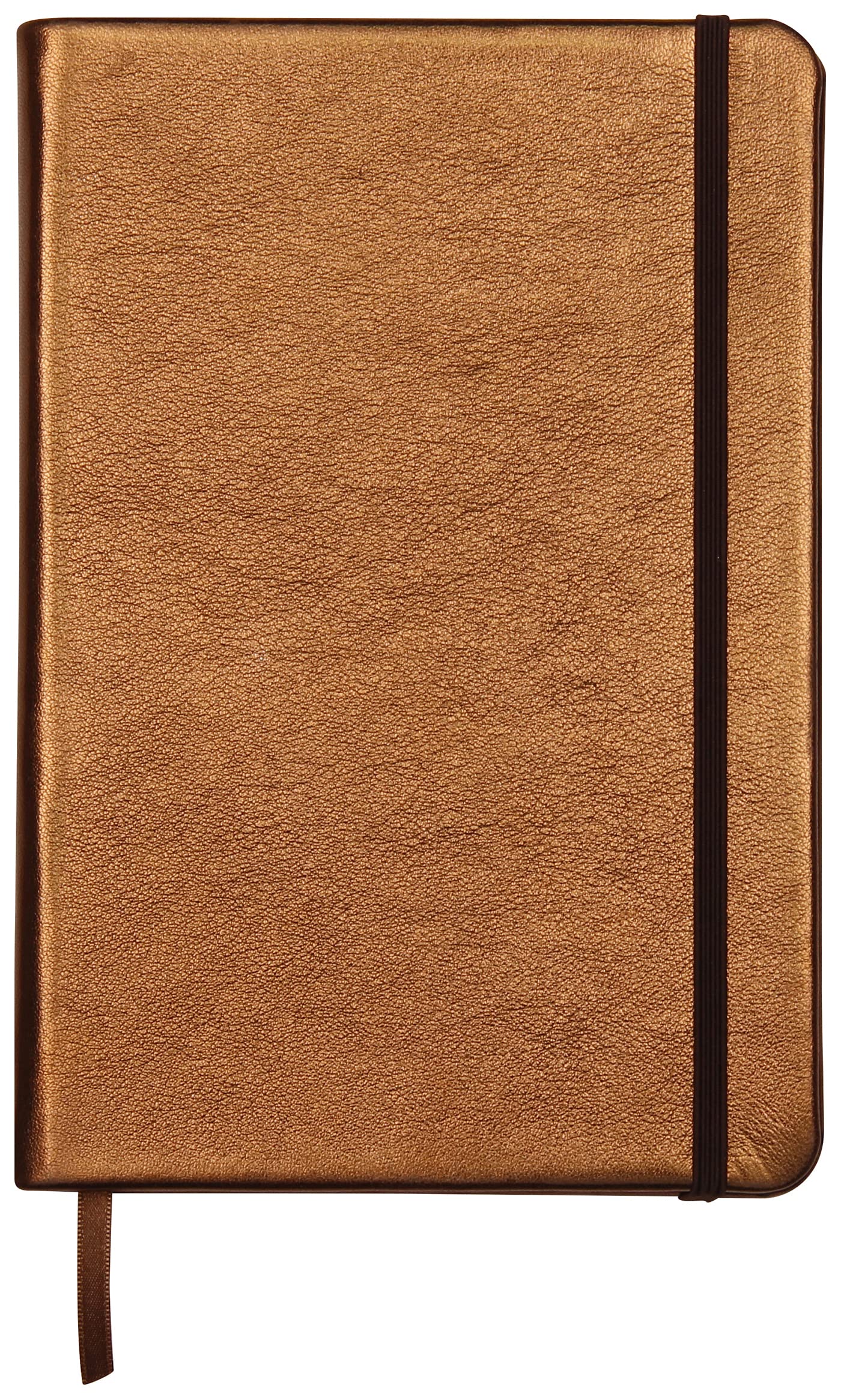 Clairefontaine 400102C - One Notebook - Made of Genuine Lambskin Leather Hard Cover - 144 Ruled Pages - Dimensions: 14,8x21 cm (A5) - Brown Leatherised
