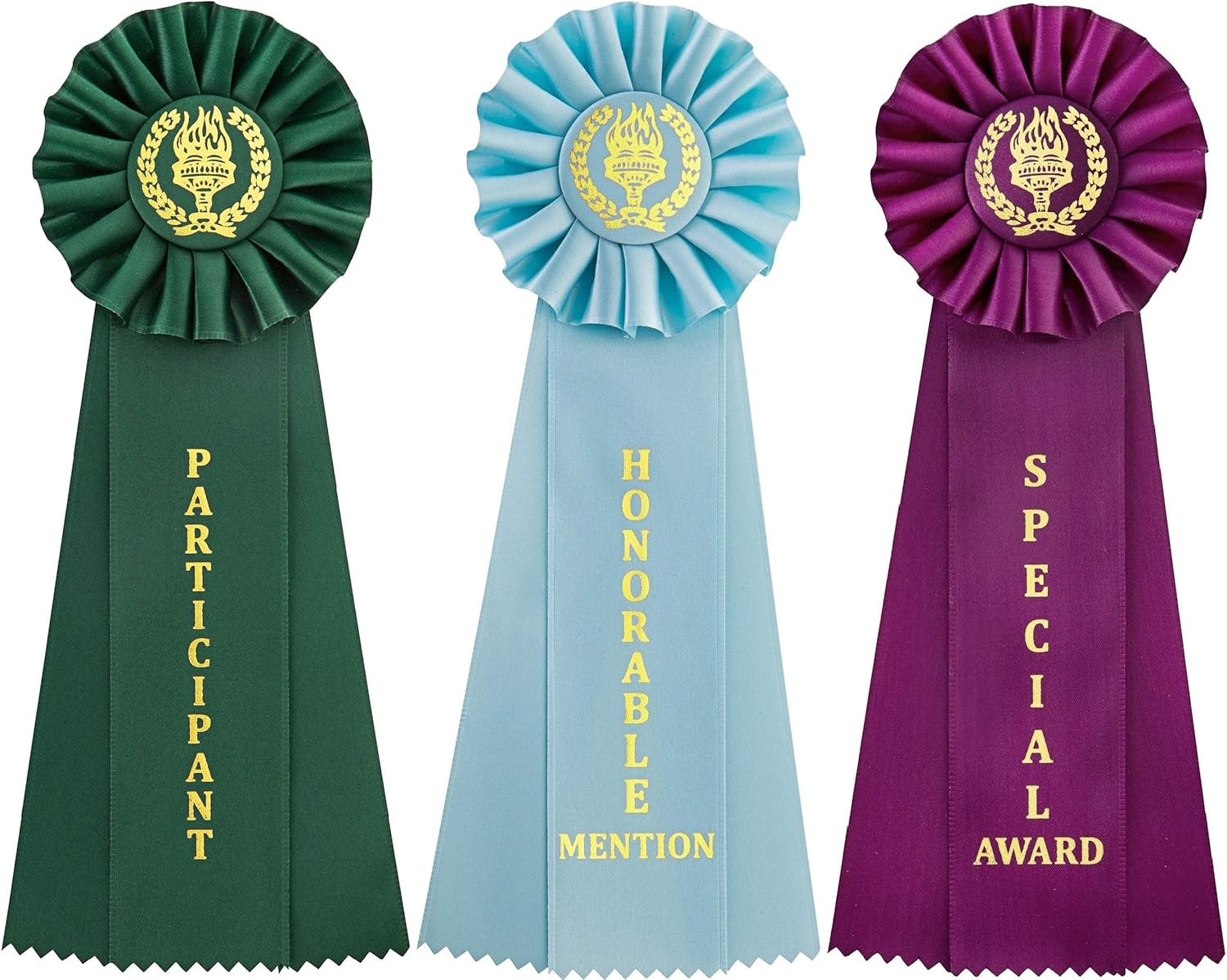 Clinch Star Victory Recognition Award Ribbons with Event Card (Honarble Mention, Special Award, Participant)