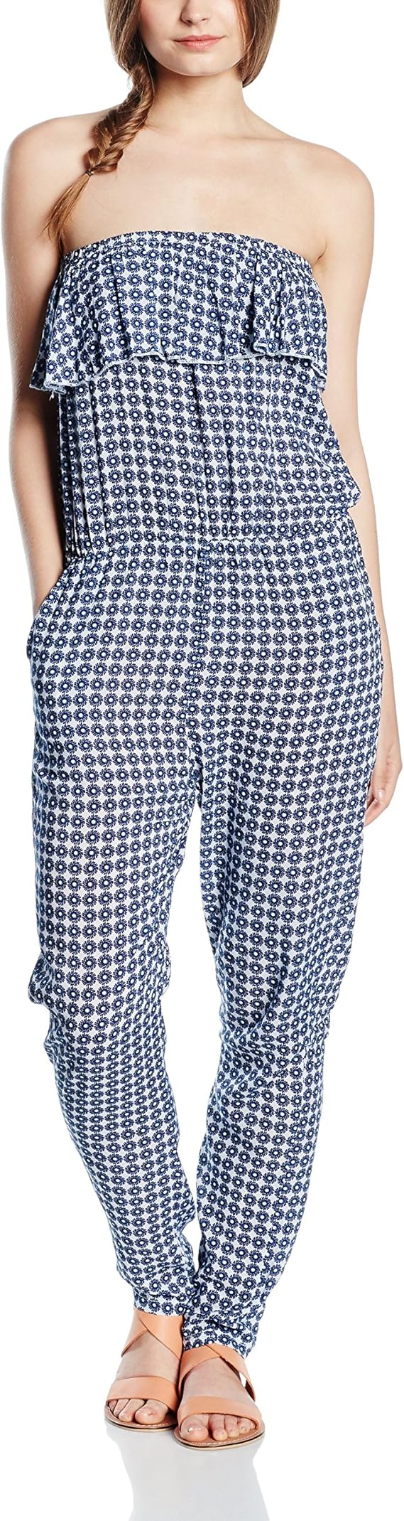 Hailys Women S T Tb V Rp Carola Relaxed Jumpsuits Multicoloured Mehrfarbig 12 Amazon Co Uk Clothing