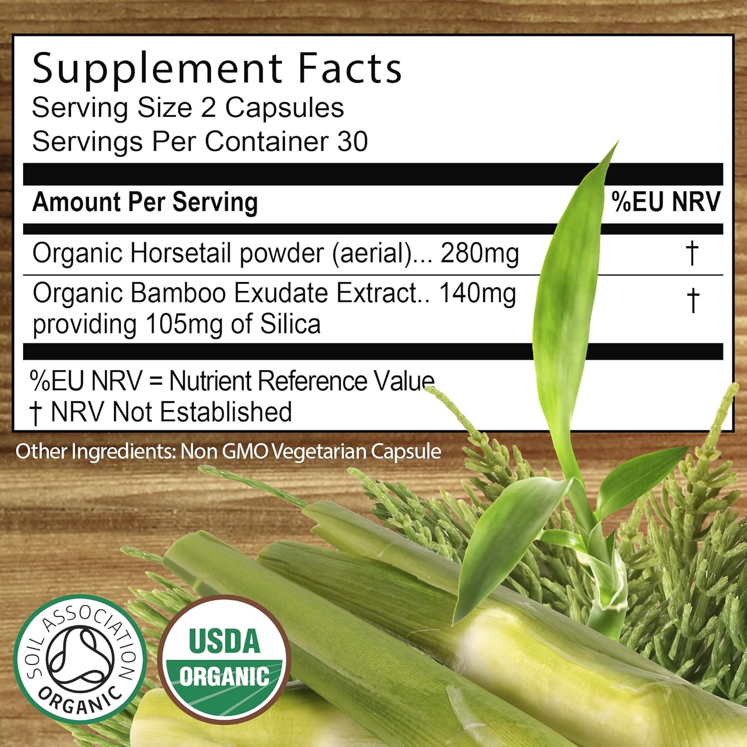 Organic Silica from Organic Bamboo and Organic Horsetail - Whole Food Supplement - Certified Organic by Soil Association - Image 3