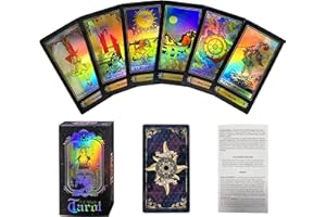 IXIGER Tarot Cards Set -78Pcs Fate Forecasting Cards Game Set Vintage Card Future Telling Game Cards Set with Colorful Box for Beginner Board Game (English Edition)