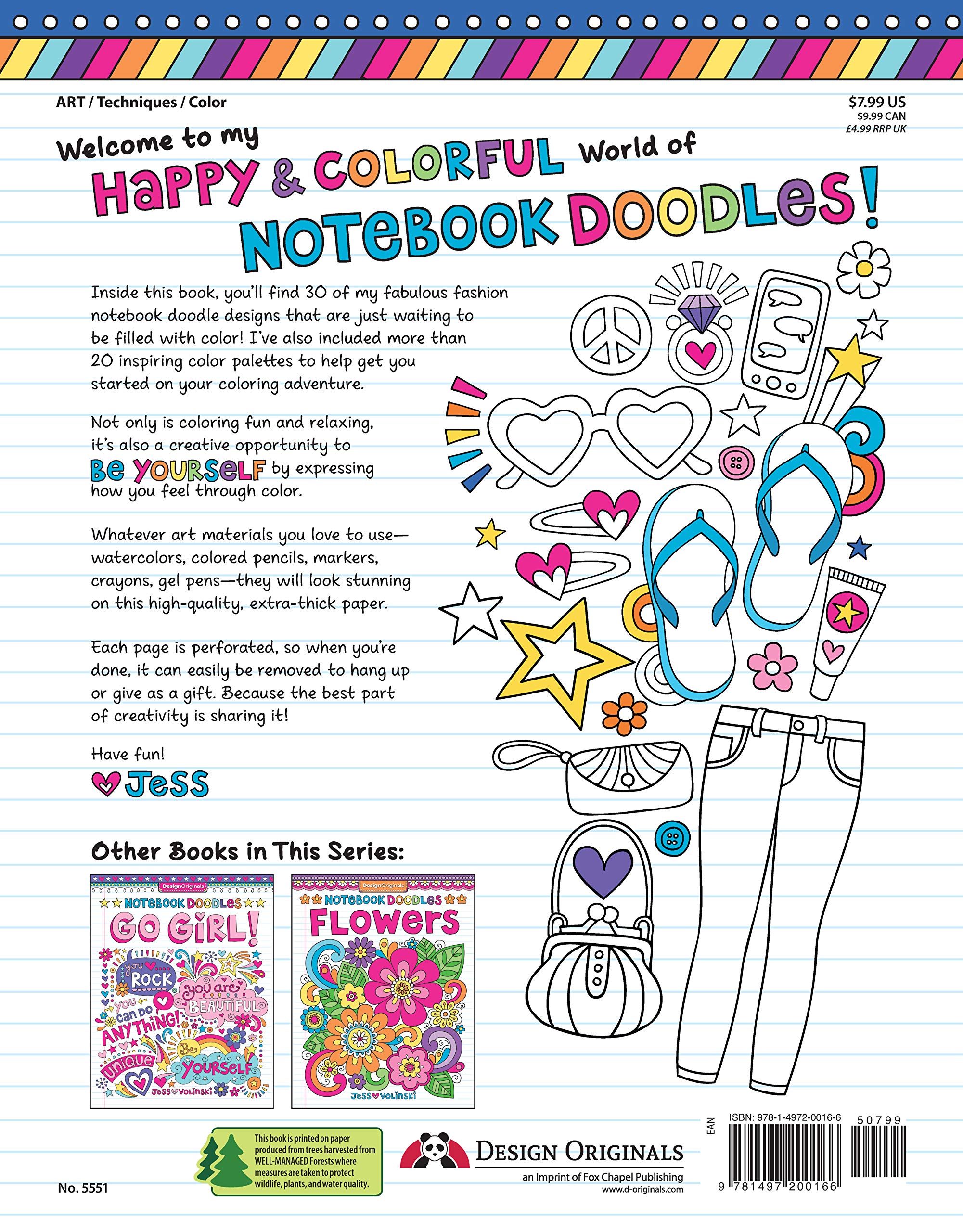Notebook Doodles Fabulous Fashion: Coloring & Activity Book (Design Originals) 30 Fashionable Designs; Beginner-Friendly Inspiring Art Activities on High-Quality, Extra-Thick Perforated Paper Notebook Doodles Fabulous Fashion: Coloring & Activity Book (Design Originals) 30 Fashionable Designs; Beginner-Friendly Inspiring Art Activities on High-Quality, Extra-Thick Perforated Paper Notebook Doodles
