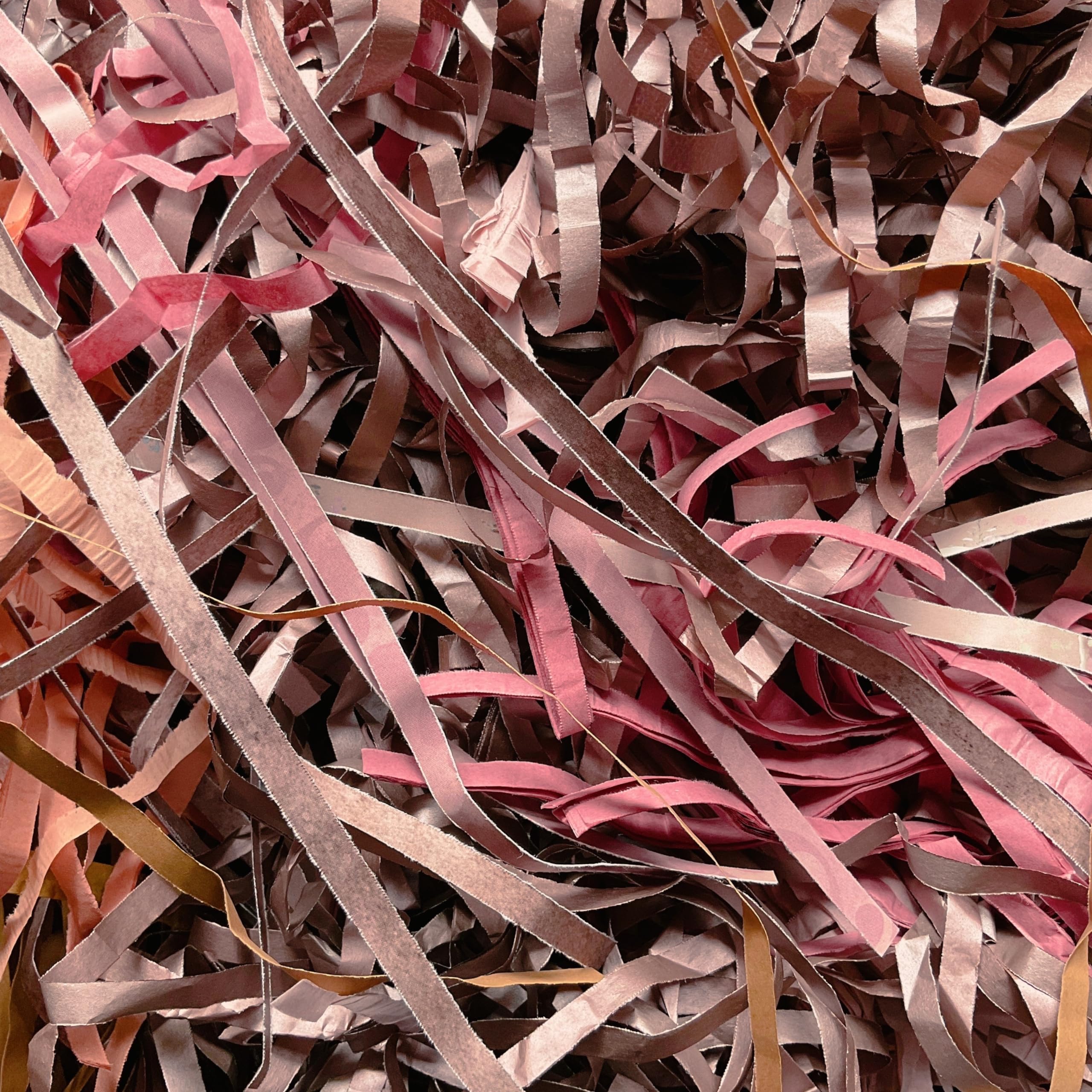 InsideMyNest Coloured Shredded Tissue Paper Shred Gift Box Basket Hamper (100g) (Cinnamon Rose)