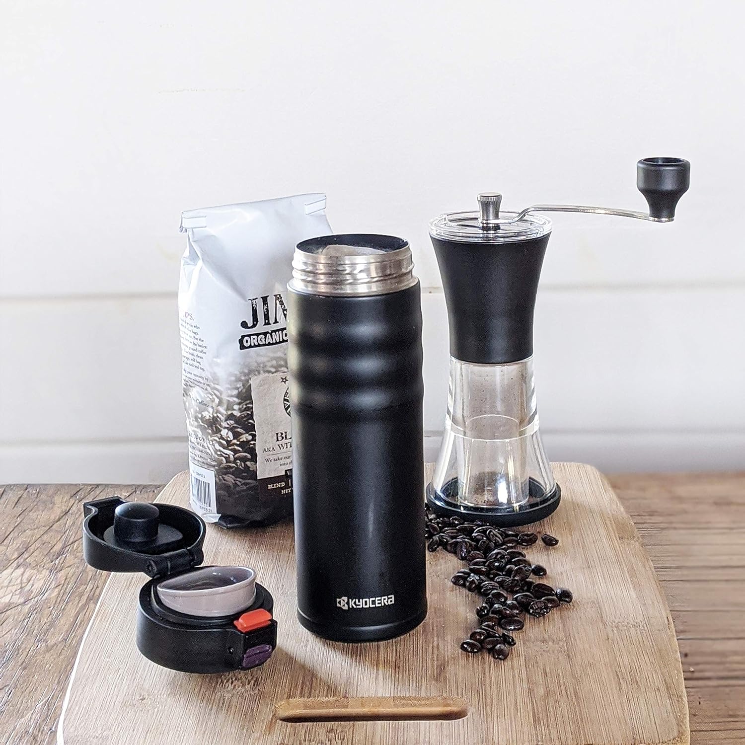 Voxloud Com Vaisselle Et Arts De La Table Mugs De Voyage Kyocera Mb 12f Ss Travel Mug Stainless Bouteille Isotherme Inox 12 Fluid Ounces