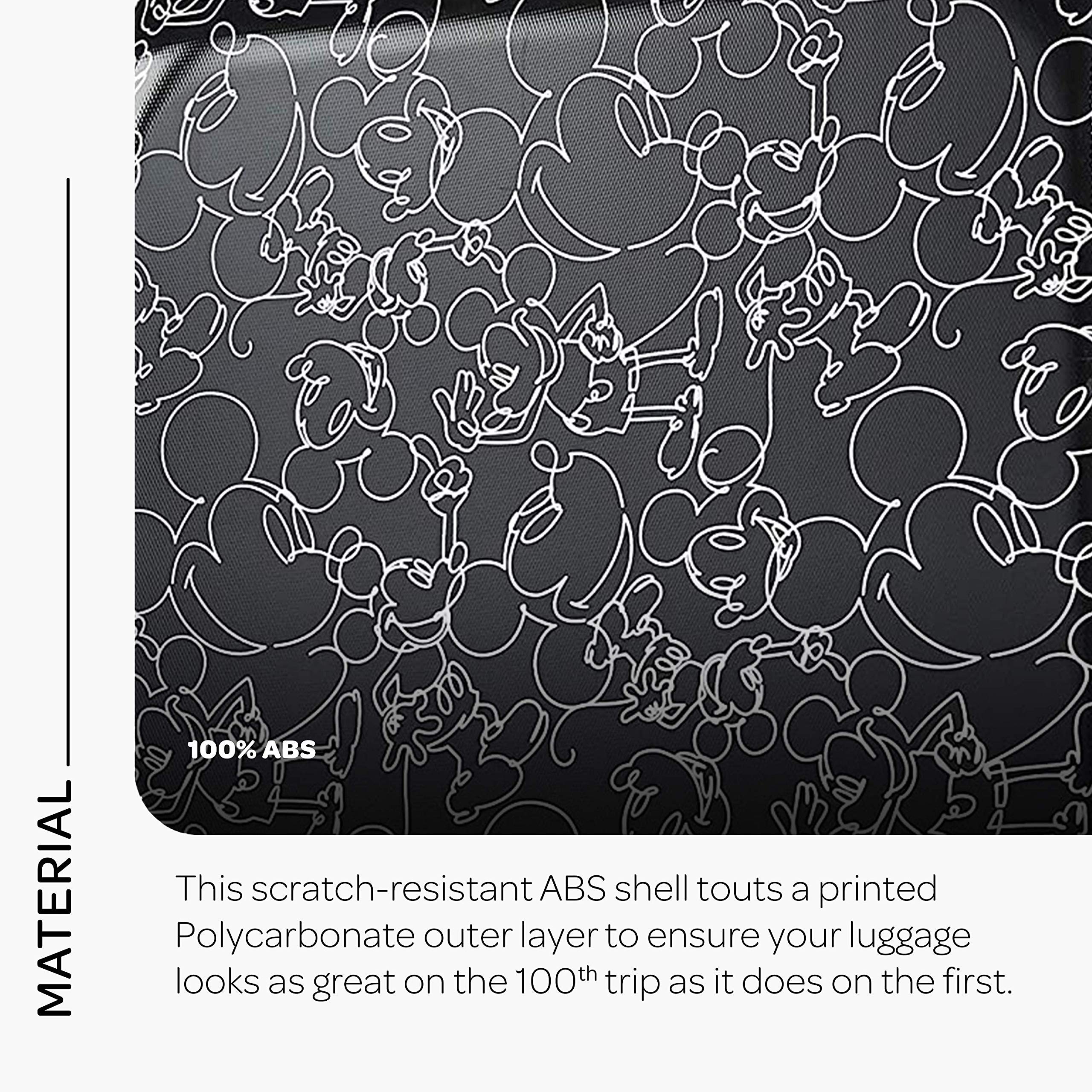 American Tourister Disney Hardside Luggage with Spinner Wheels, Mickey Mouse Scribbler Multi-Face, 2-Piece Set (21/28)