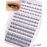 Spider Lash Clusters Natural Wispy Eyelash Clusters 8-14mm Invisible Band CC-Curly Cluster Eyelash Extensions Lash Extensions DIY Clear Band Individual Spider Lashes by ALICE