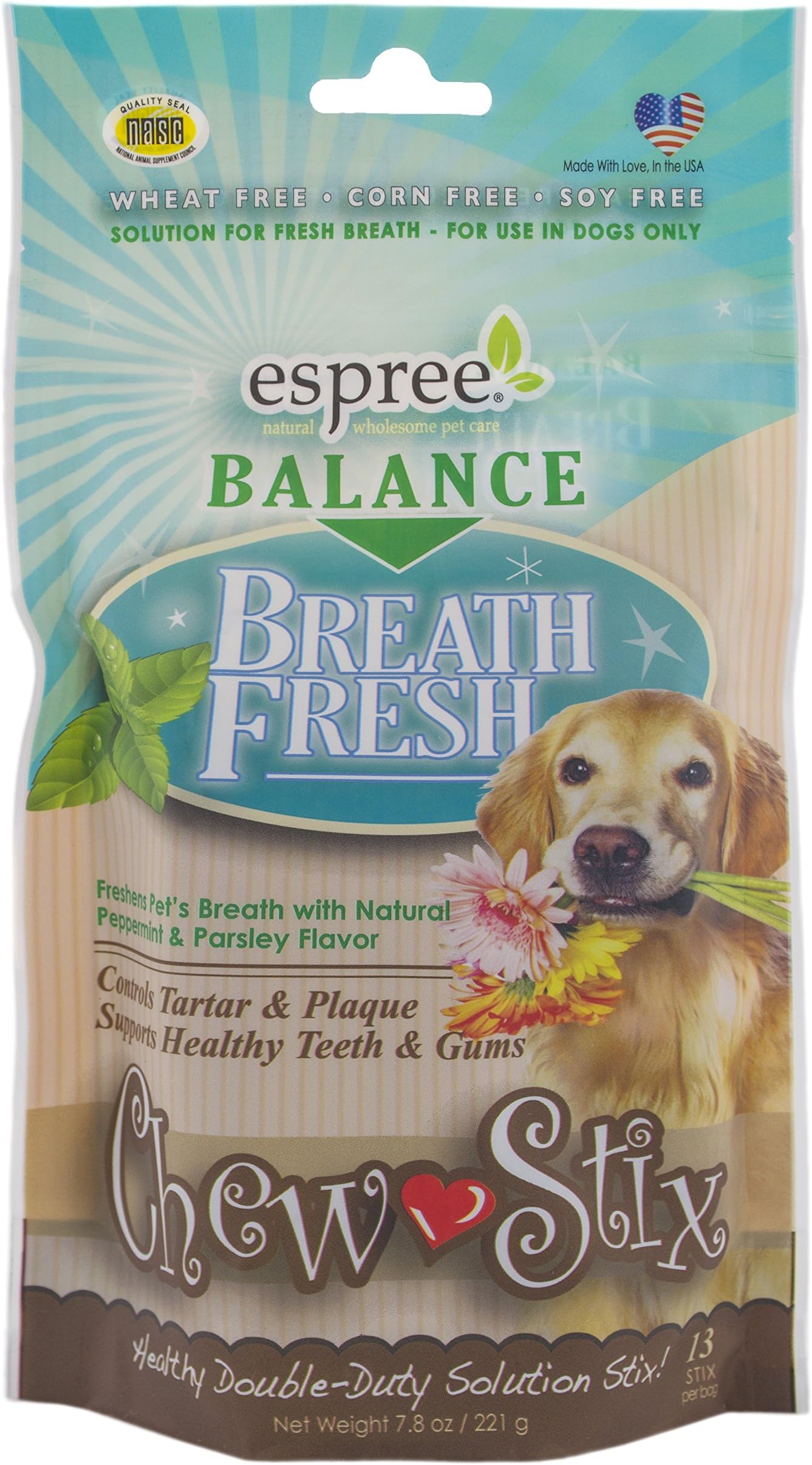 Espree Breath Fresh Chew Stix, 13 Count