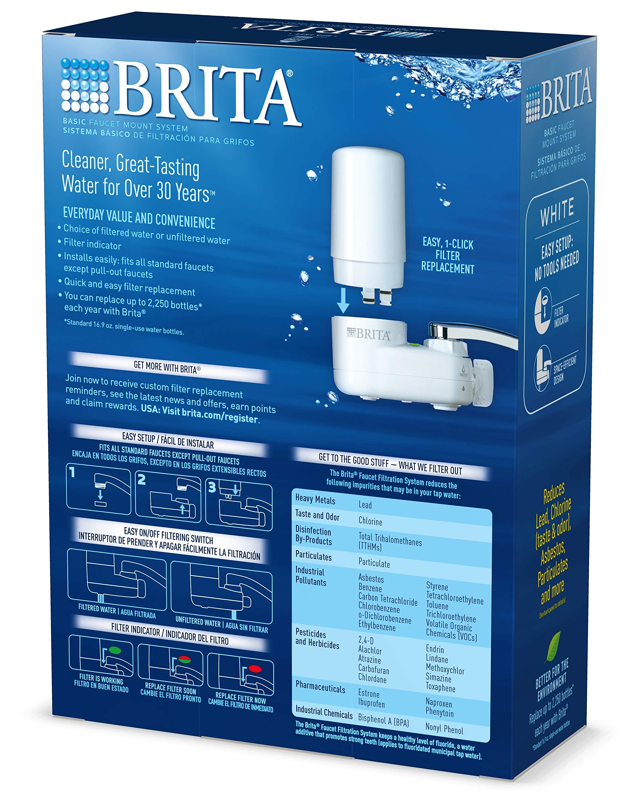 Brita 35214 01101001414 Water Faucet Filtration System, 1 Pack, Basic