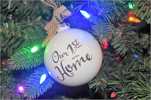 Amazon Com Mud Pie Our 1st Home Gold Embossed Holiday Ornament